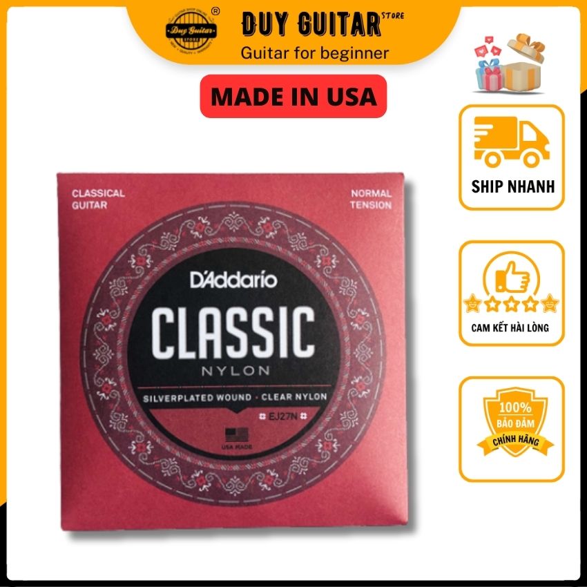 Classic guitar strings D'addario EJ27N Duy Guitar store