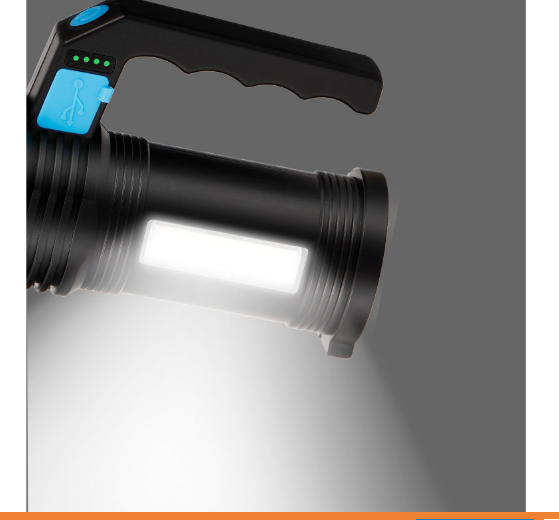 (kèm dây sạc ) Đèn pin sạc Work lights cam tay có 2 chế độ đền pin và đèn cạnh siêu sáng - đèn pin mini - den pin cam tay - đèn bão