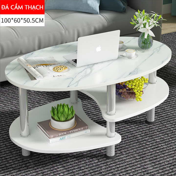 Tea Table 2-layer sofa table luxury wood surface