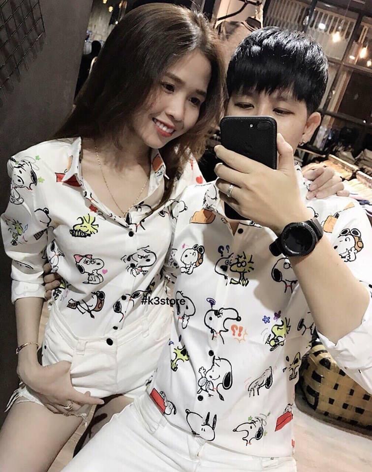Áo sơ mi nam họa tiết con chó vãi lụa cực đẹp ảnh thật
