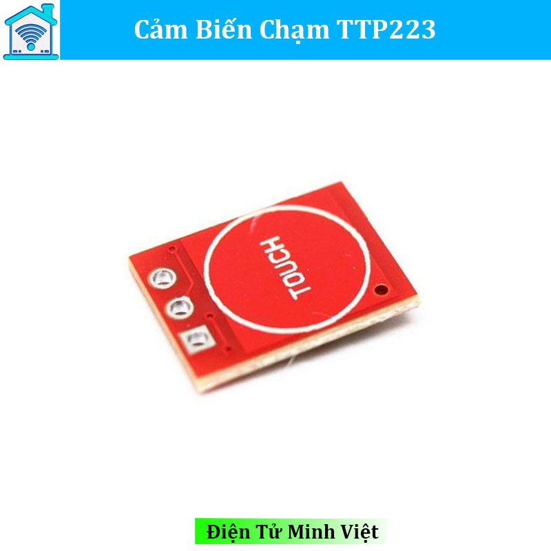 COMBO 2 Module nút cảm biến chạm TTP223 đỏ - Touch sensor cảm ứng điện dung
