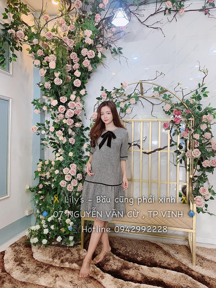 Váy bầu dạ thiết kế siêu phẩm noel giáng sinh