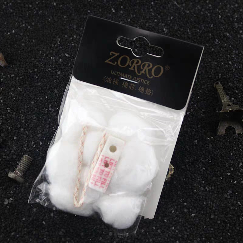 [Hoàn Tiền 10%] ( Loại Tốt ) SET Bông Gòn Zorro Thay Cho Bật Lửa Zippo, Bật Lửa Xăng ( Kèm Chặn Xăng Và Bấc) - Nắng Hạ