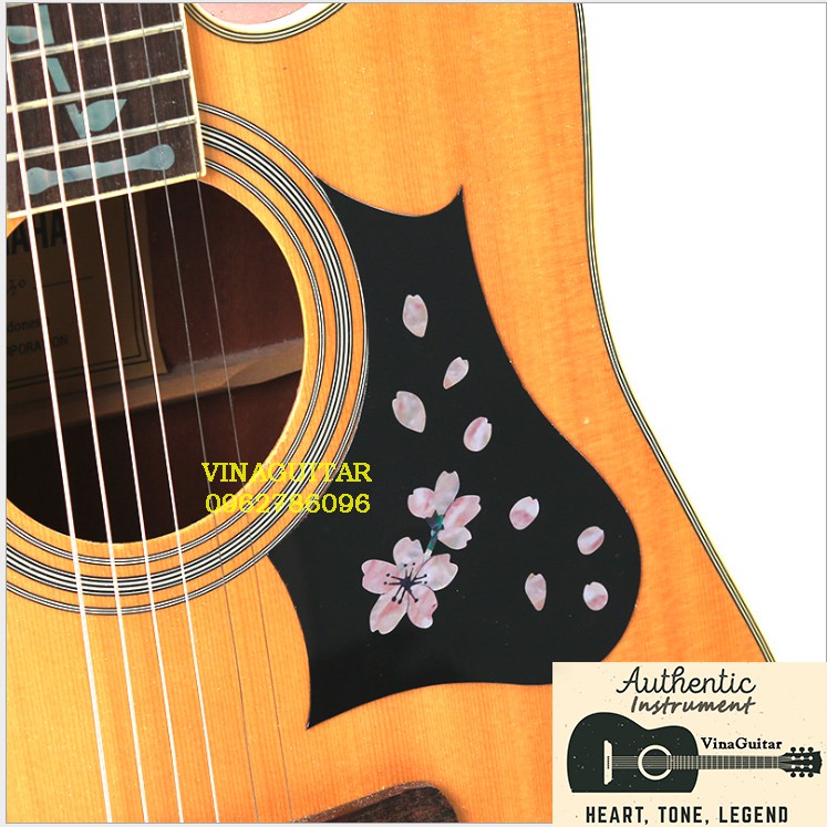 Dán Khảm Trang Trí Đàn Guitar Ukulele Hình Hoa Anh Đào MS12