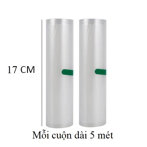 túi hút chân không 1 mặt nhám 17x500cm
