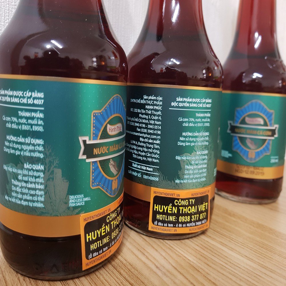 NƯỚC MẮM HẠNH PHÚC 60 ĐỘ ĐẠM 250ML