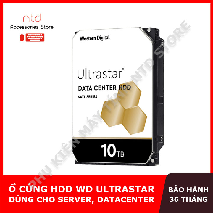 Ổ cứng HDD WD Ultrastar 10TB dùng cho Sever, Datacenter siêu bền