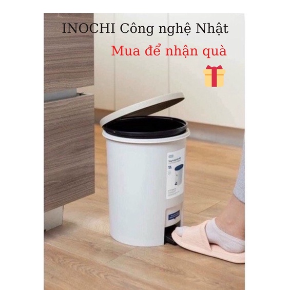 (INOCHI) Thùng rác tròn, đạp chân HIRO, hàng đẹp, đủ size