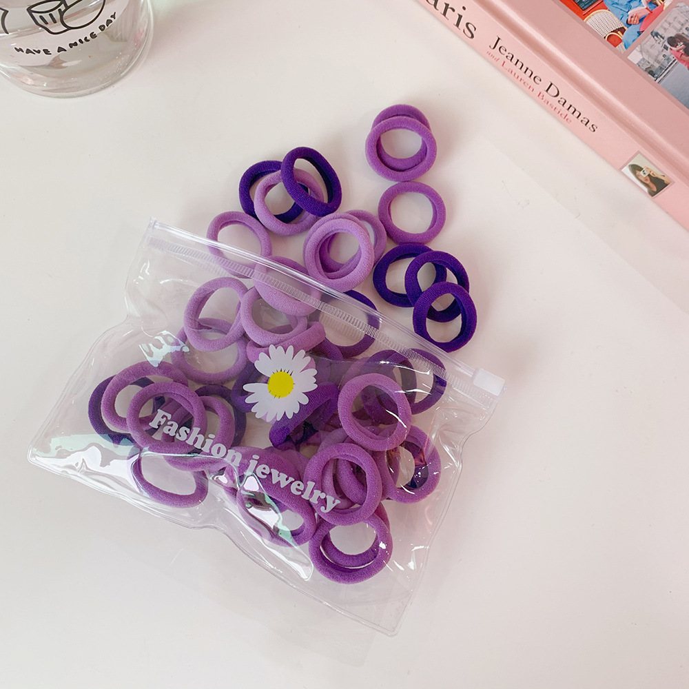 [HCM]Set dây cột tóc 50 cái kèm túi zip - UniLabel