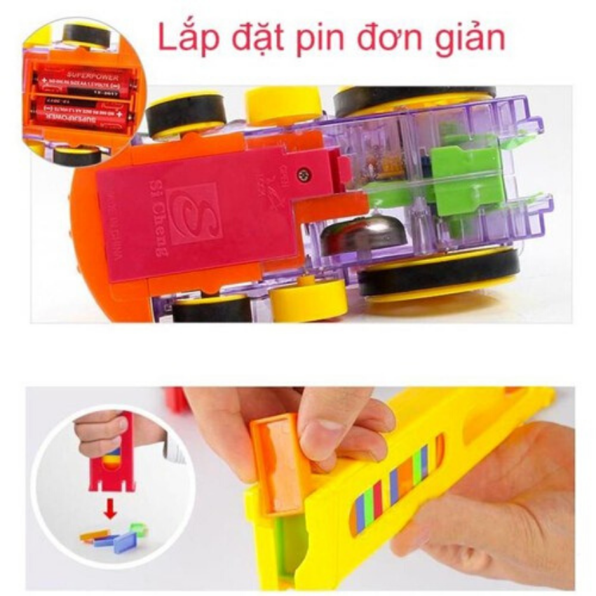 Đồ chơi Xe lửa thông minh thả domino tự động-XLD93399