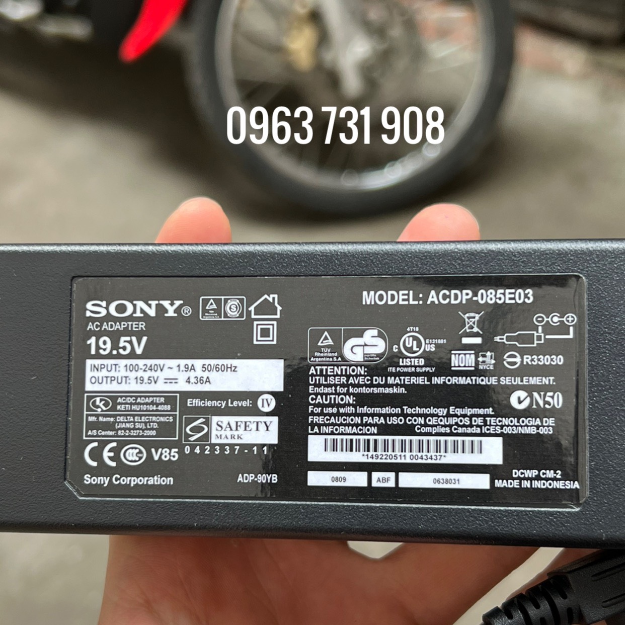 Adapter Nguồn Tivi Sony 19.5V 4.36A