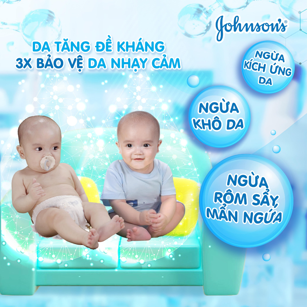 2 Sữa tắm gội toàn thân mềm mịn Johnson baby Bath Cotton