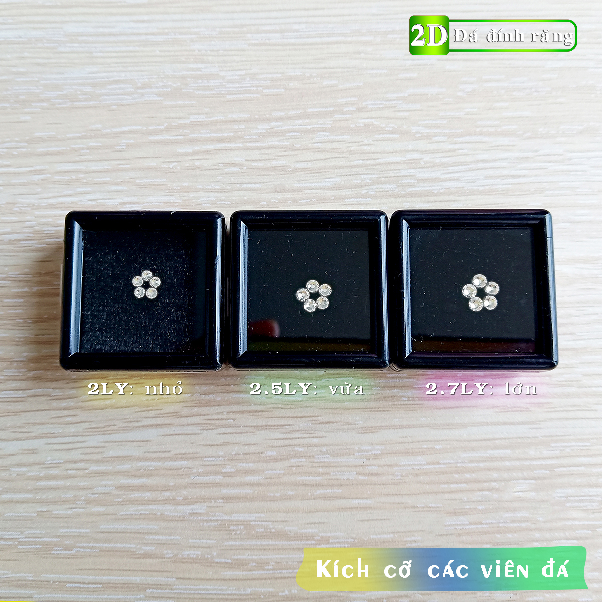 [HCM]Combo đá đính răng 5 viên + tặng keo dán