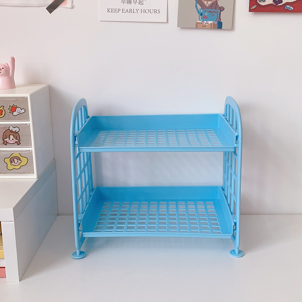 Shelf plastic Mini 2 tiered mini đựng Đồ multi-purpose super beautiful, stand Đồ Korean cute-Beyou