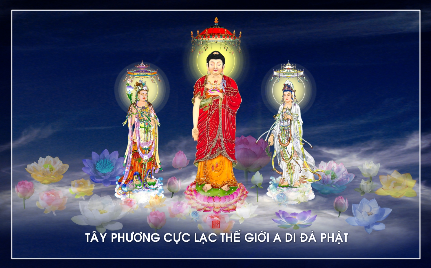 Tranh dán tường 3d đức phật kt 80cm*120cm