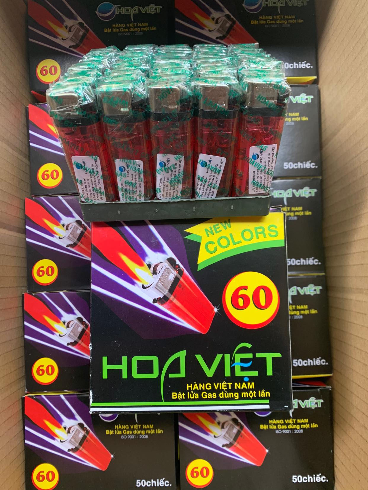 Bật quẹt lửa Hoa Việt ( hộp 50 cái)