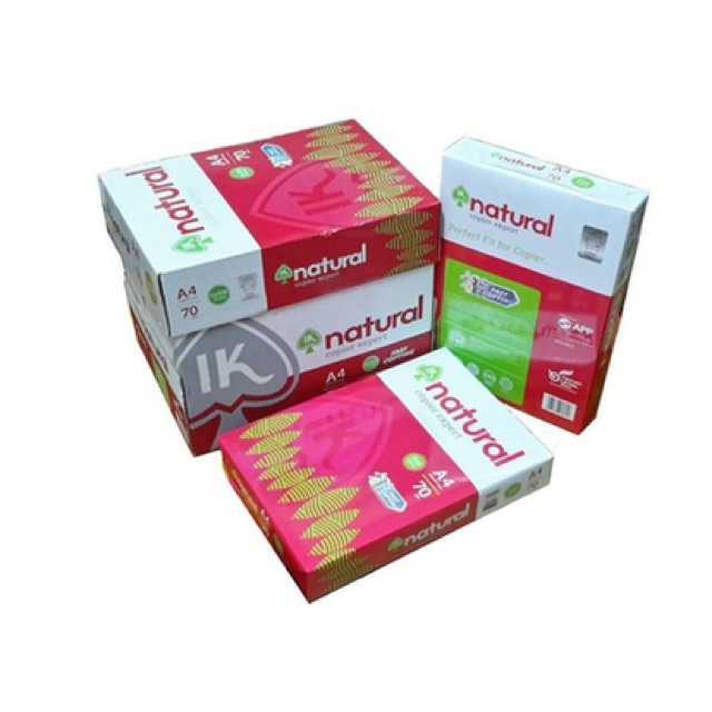 Giấy in A4 Natural định lượng 70gms (miễn phí ship)
