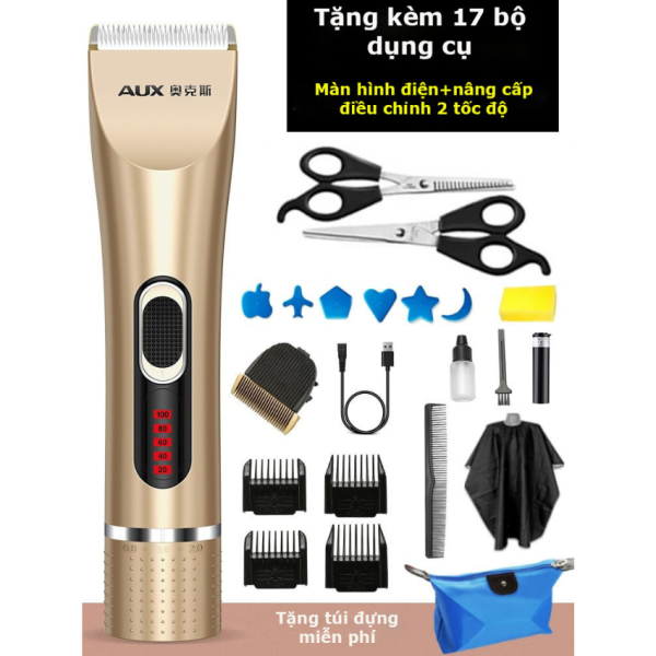 Tông đơ cắt tóc AUX-A8 sản phẩm cao cấp đẹp và tinh tế tặng kèm chọn bộ cắt tóc cho cả gia đình cao cấp