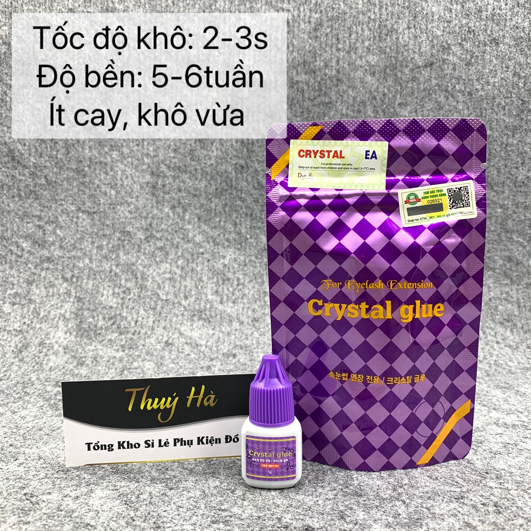 Keo nối mi crystal glue chính hãng Hàn Quốc_dụng cụ mi_THÚY HÀ
