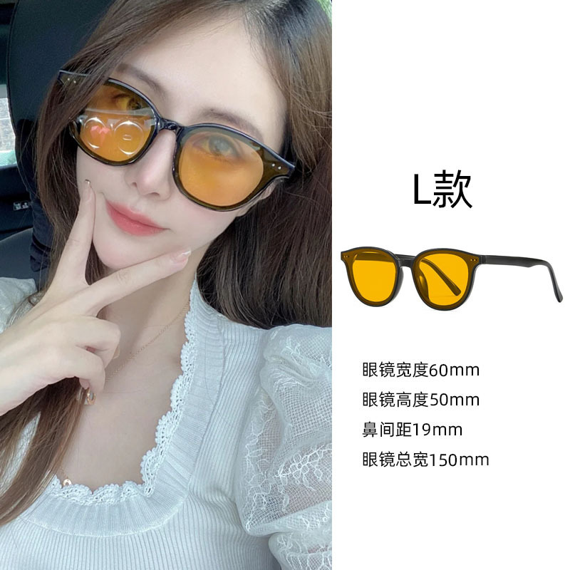 Gm kính râm nữ cao cấp chống tia cực tím gọng lớn kính mắt mèo cổ điển 2023 bán buôn kính râm nam mới