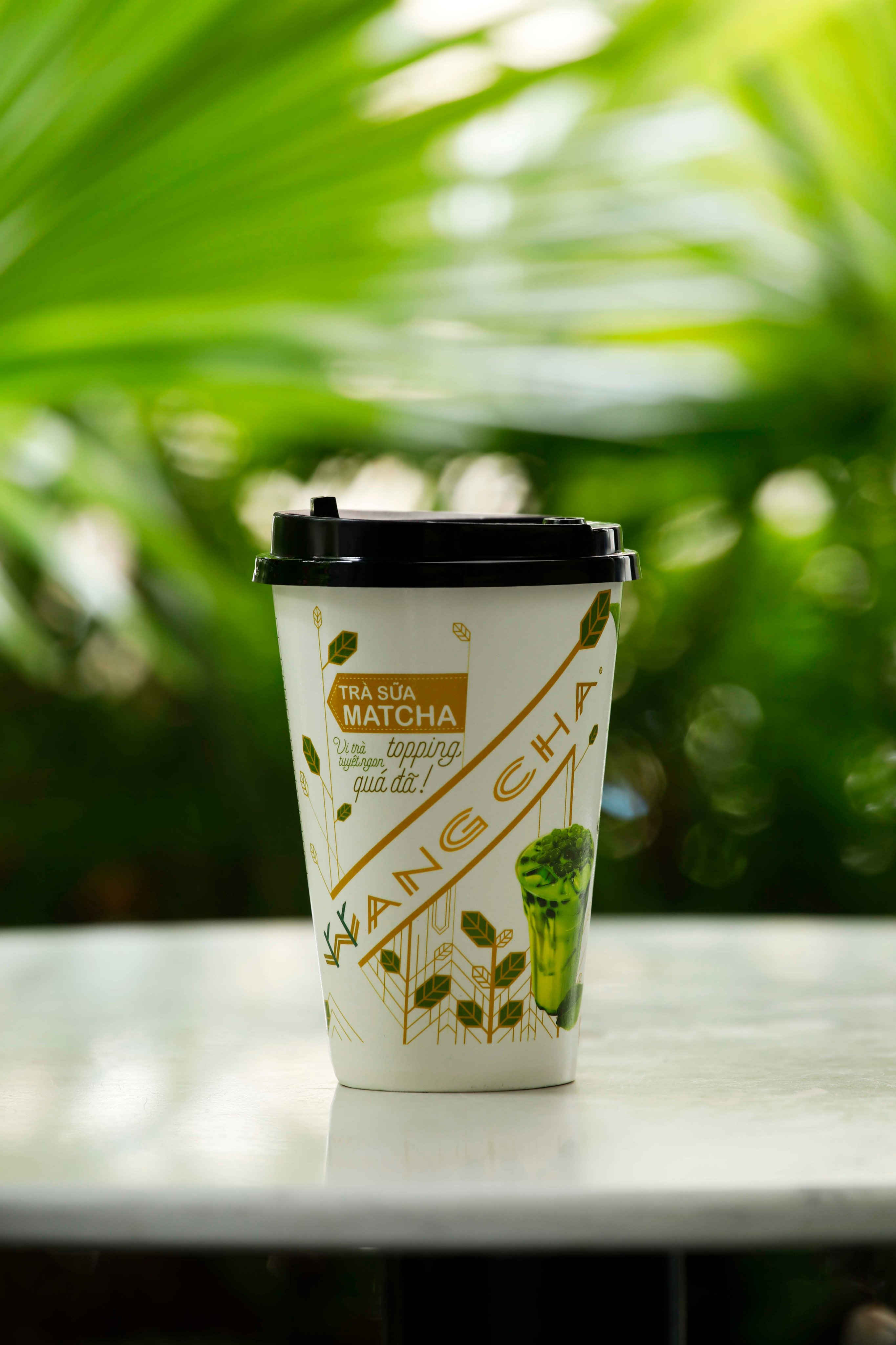 [HCM] Trà sữa tự pha trân châu trắng Wangcha ly 100gr - vị matcha