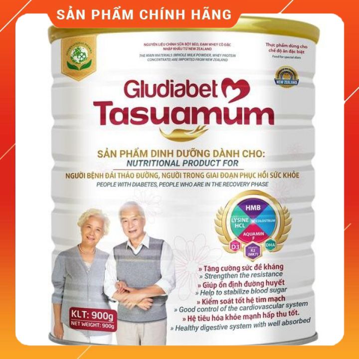 [ 100% CHÍNH HÃNG ] Sữa Bột GLUDIABET TASUAMUM 900g