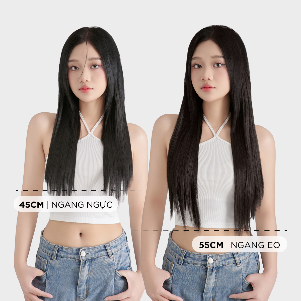 Tóc Kẹp 6 Phím CAPELLI Dáng Thẳng 45-55cm