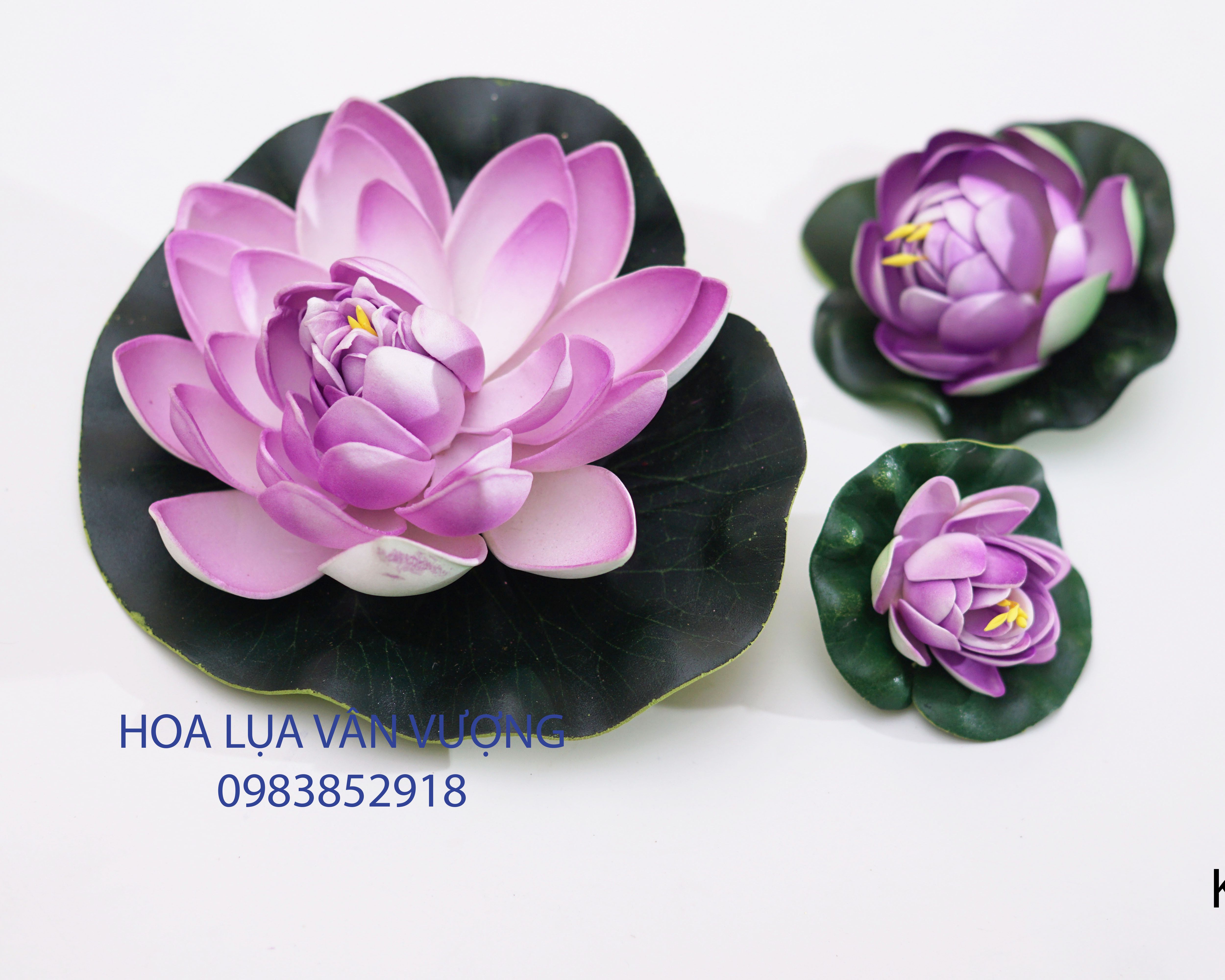 Hoa Giả Hoa Sen Thả Nước 16Cm