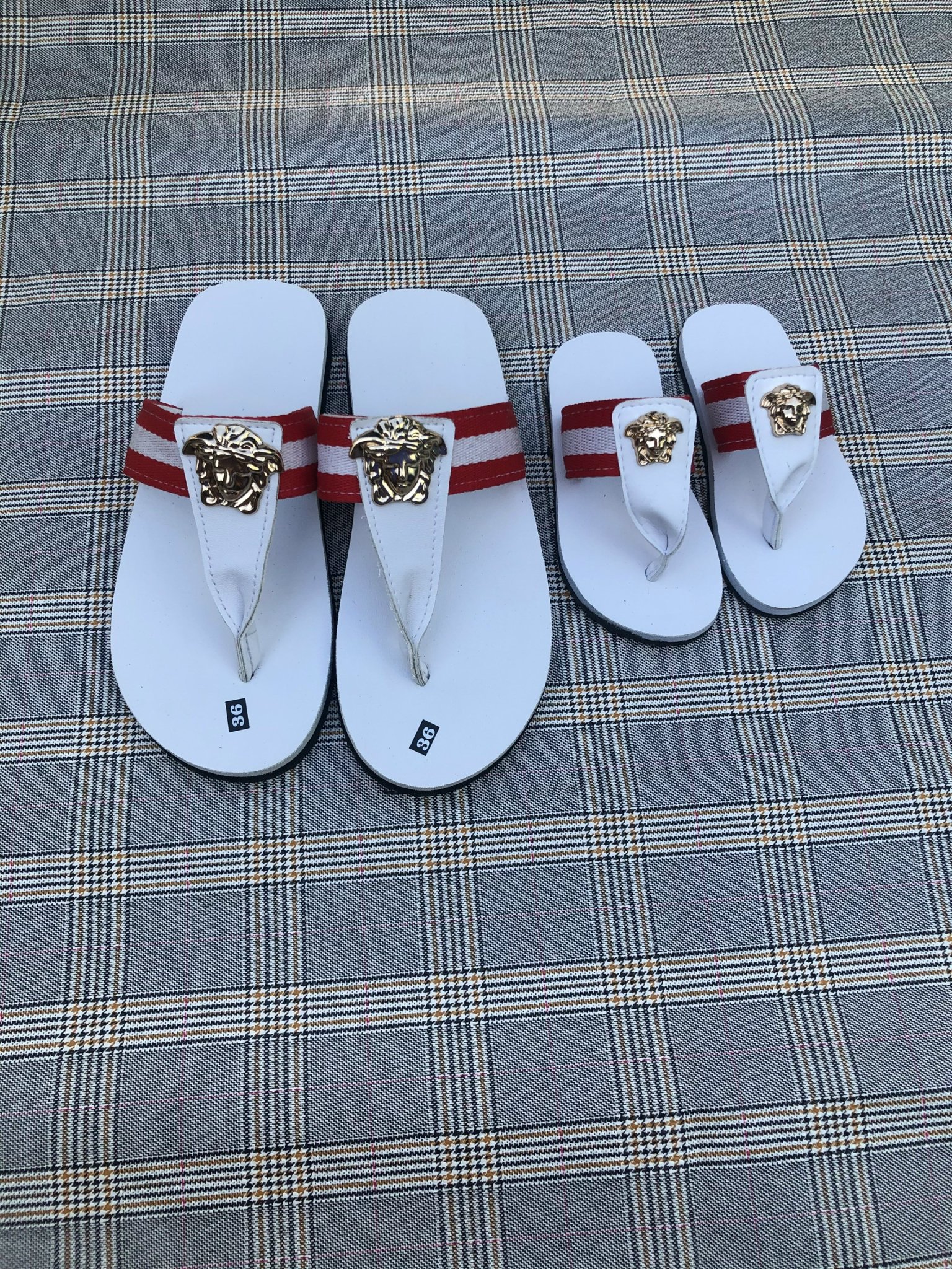 [FREESHIP + HOÀN TIỀN 50K] combo dép gia đình ( đế trắng quai dù ) đủ size ib chọn thêm