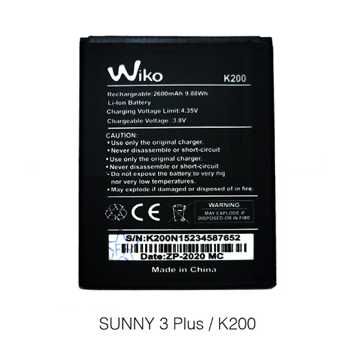 Pin Wiko Sunny 3 plus / K200