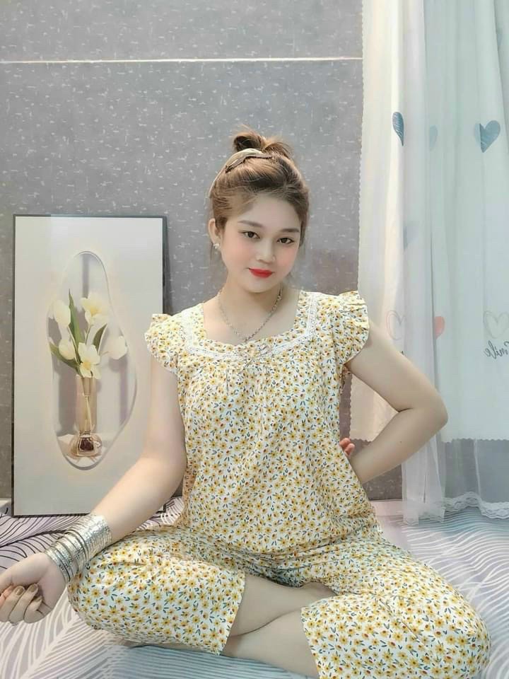 Set đồ nữ 9 tấc tay cánh tiên họa tiết hoa nhí siêu dễ thương Size M.XXL  CÓ TÚI QUẦNGIAO HOA NGẪU NHIÊN