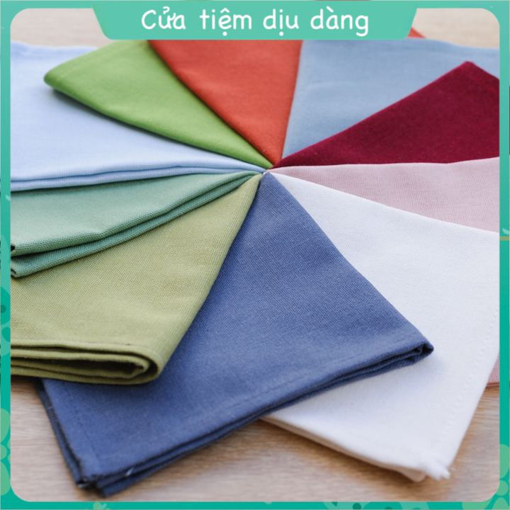 [Ảnh thật] Khăn tay linen 25x25cm