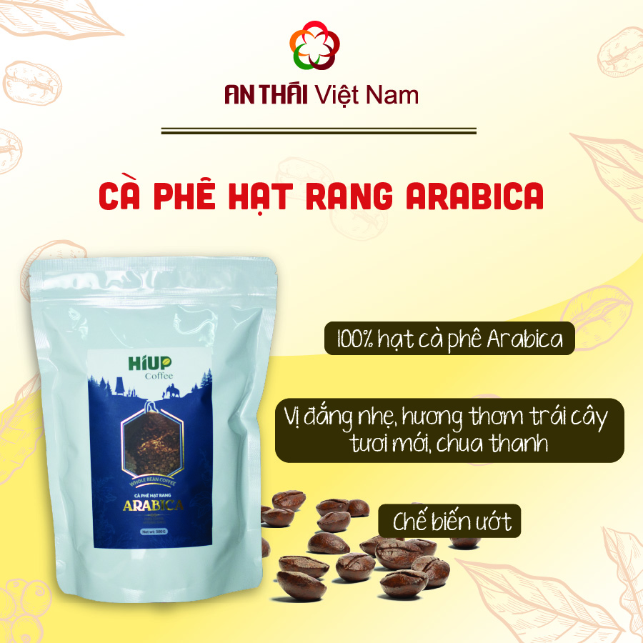 Cà Phê Hạt Rang Arabica (500gr) - Hiup Coffee