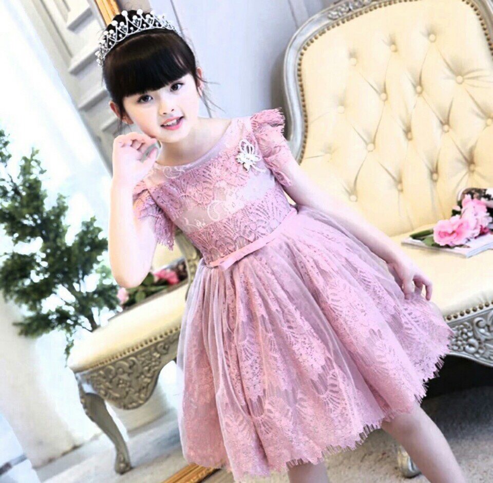 ĐẦM REN THẮT NƠ EO TẶNG CÀI ÁO