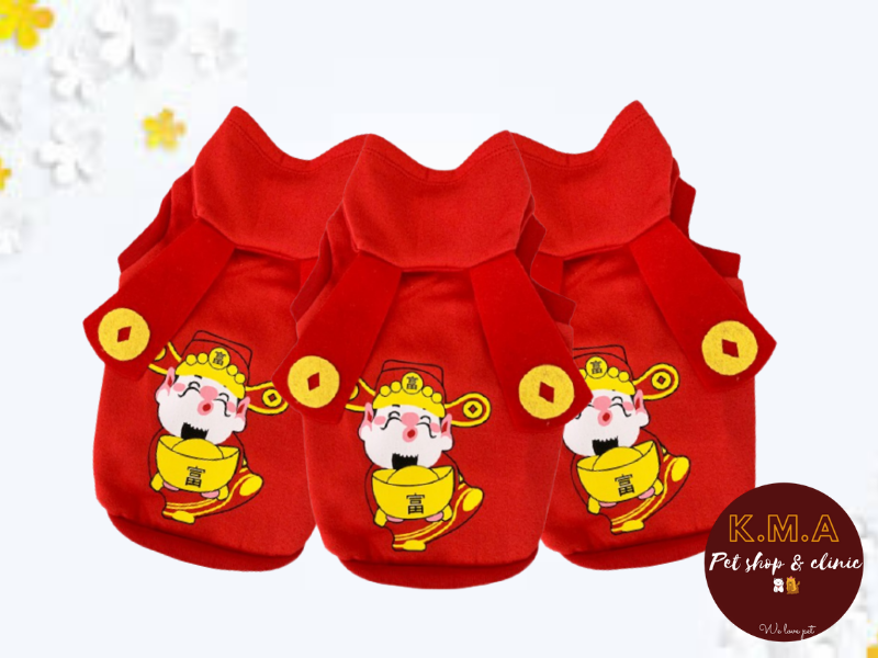 ÁO NÓN THẦN TÀI SIÊU CUTE CHO THÚ CƯNG NHƯ CÚN MÈO KHỈ....ĐI CHƠI TẾT