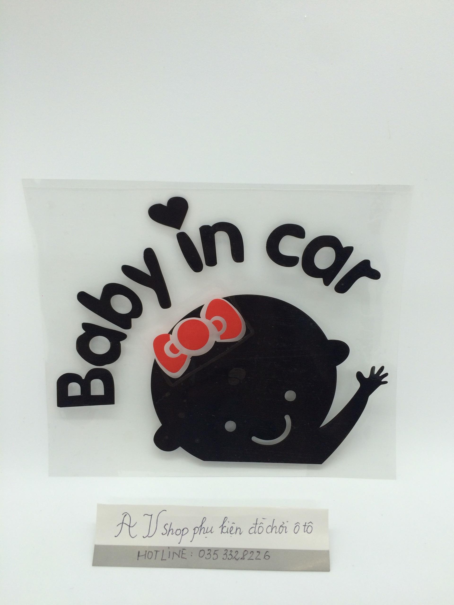 Decal ô tô BABY IN CAR
