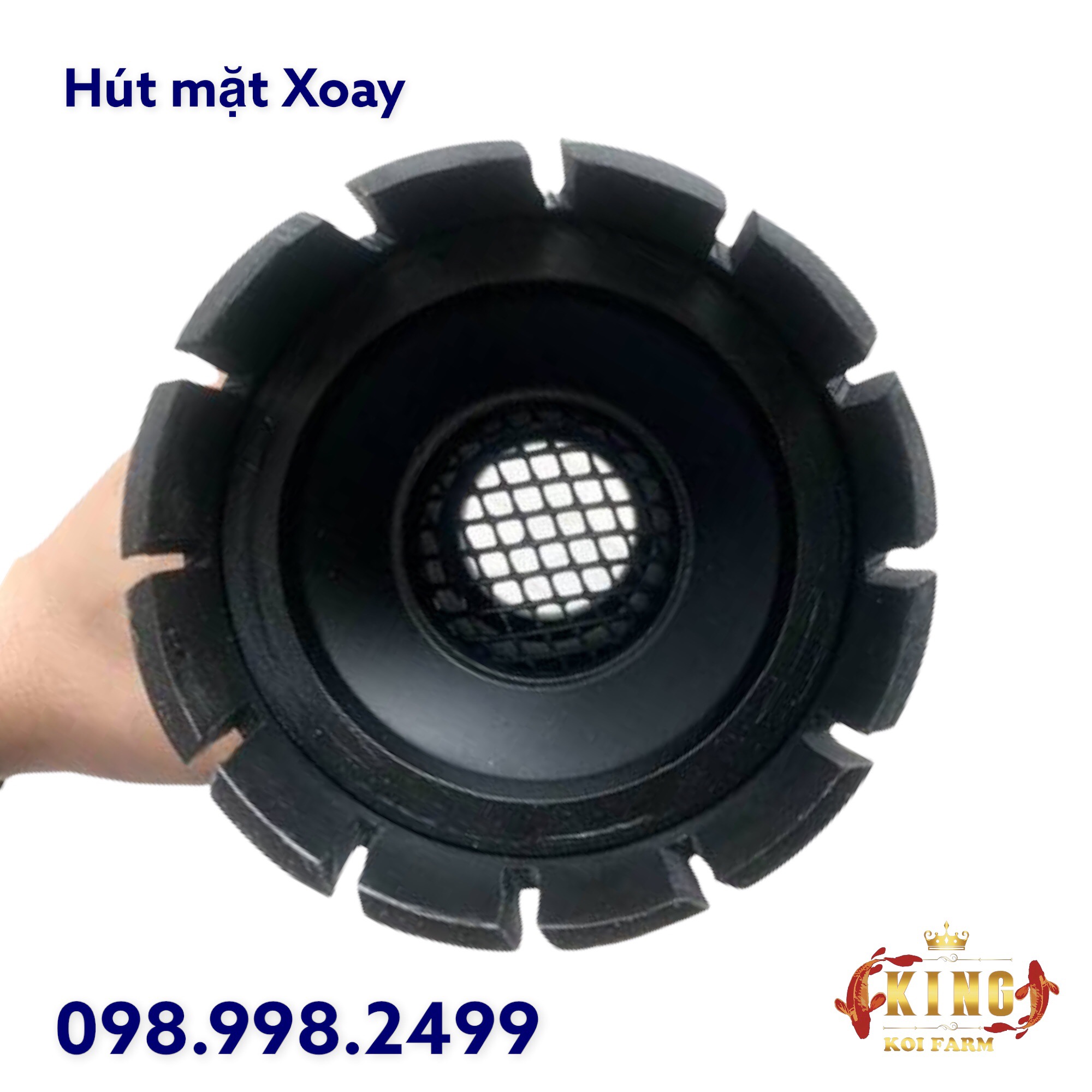 Hút mặt hồ cá Koi kẽ rãnh,xoay 360
