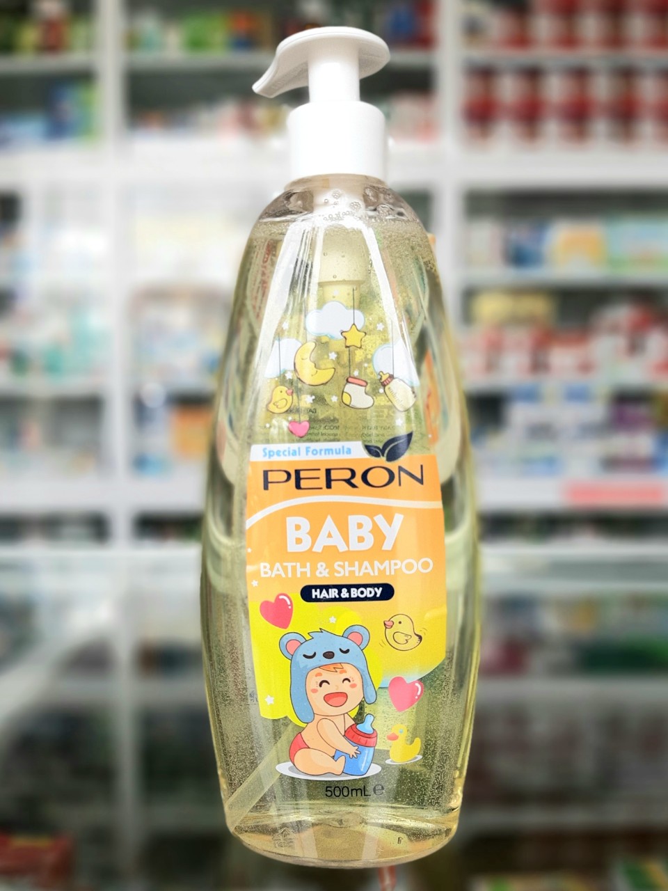 Sữa tắm gội toàn thân cho bé Peron Baby Bath & Shampoo 500ml {xuất xứ Thổ Nhĩ Kỳ} - QT Thu  Lan TL74 - giúp bé giảm rôm sảy, mụn sữa