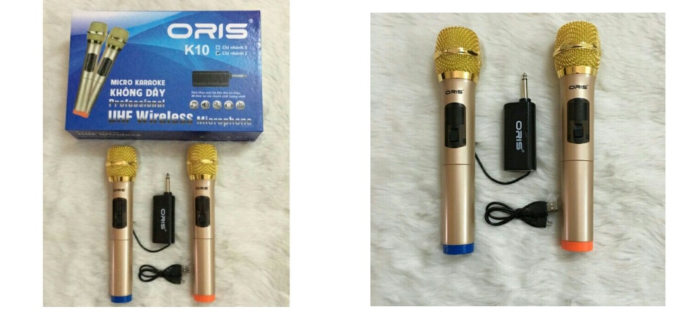 BỘ MICRO KHÔNG DÂY CHO LOA KÉO ORIS K10 2 MICRO