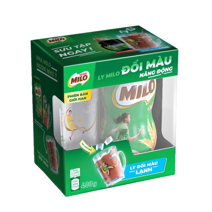 Milo hũ 400g tặng ly đổi màu Lạnh
