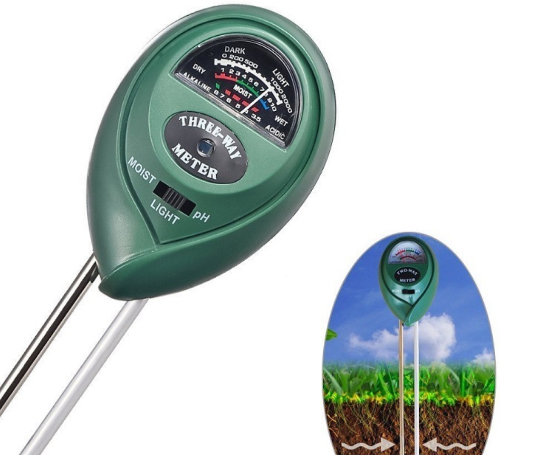 Máy Đo Độ pH, Đo Độ Ẩm, Đo Cường Độ Ánh Sáng Đất 3 Trong 1