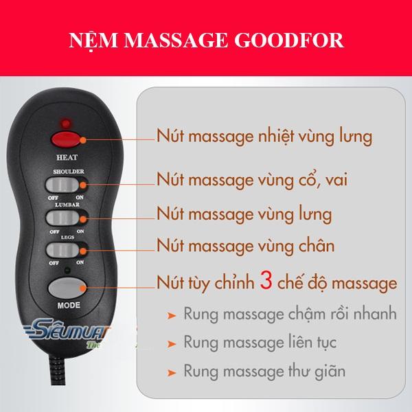 Đệm Massage toàn thân 9 điểm massage