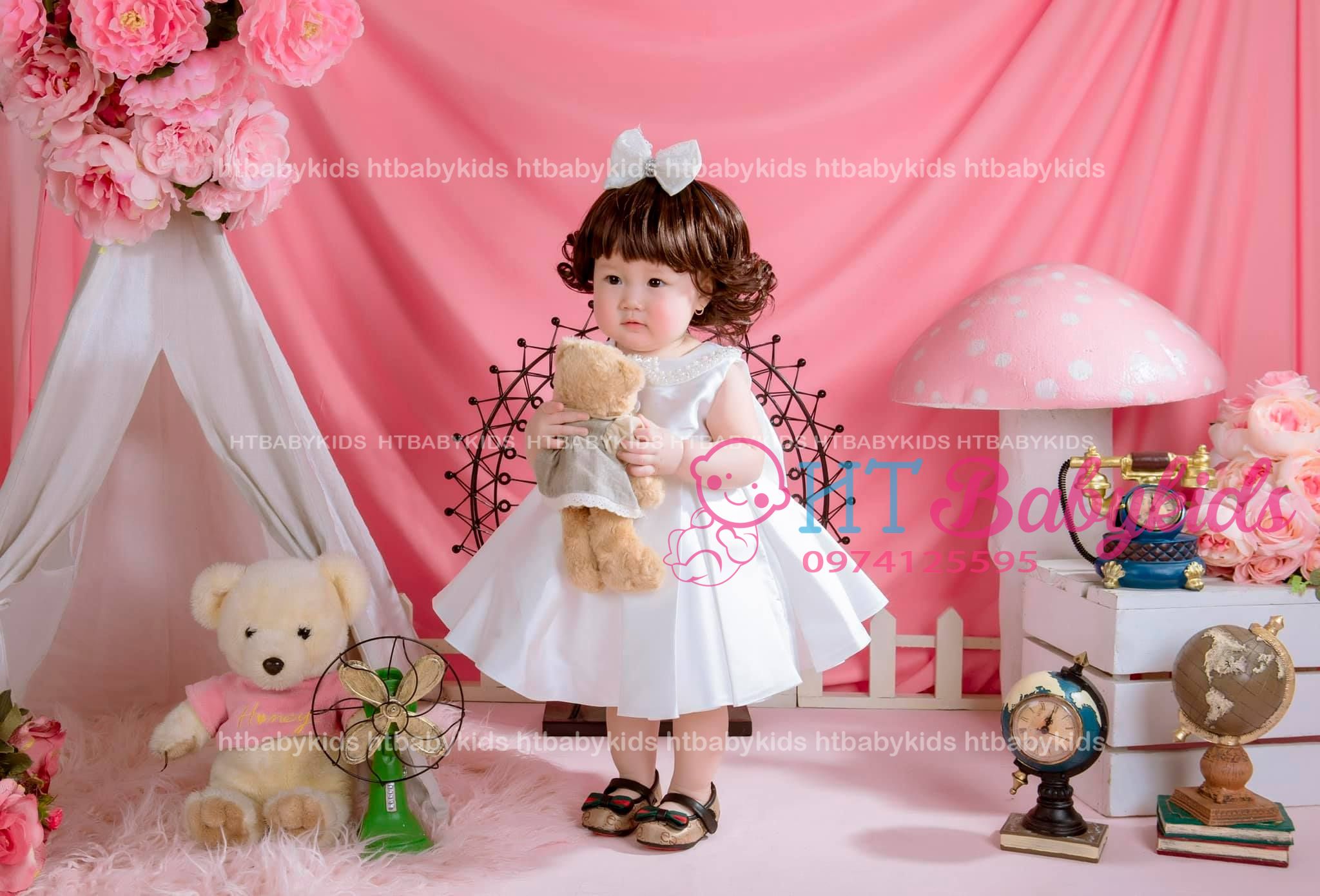 Bộ Tóc Giả Đội Đầu Siêu Dễ Thương Cho Bé Gái