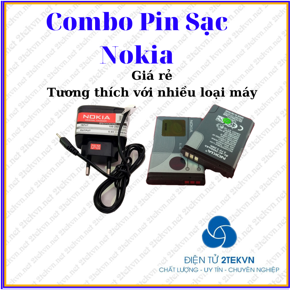 Combo Pin, Sạc nokia 1280 giá rẻ