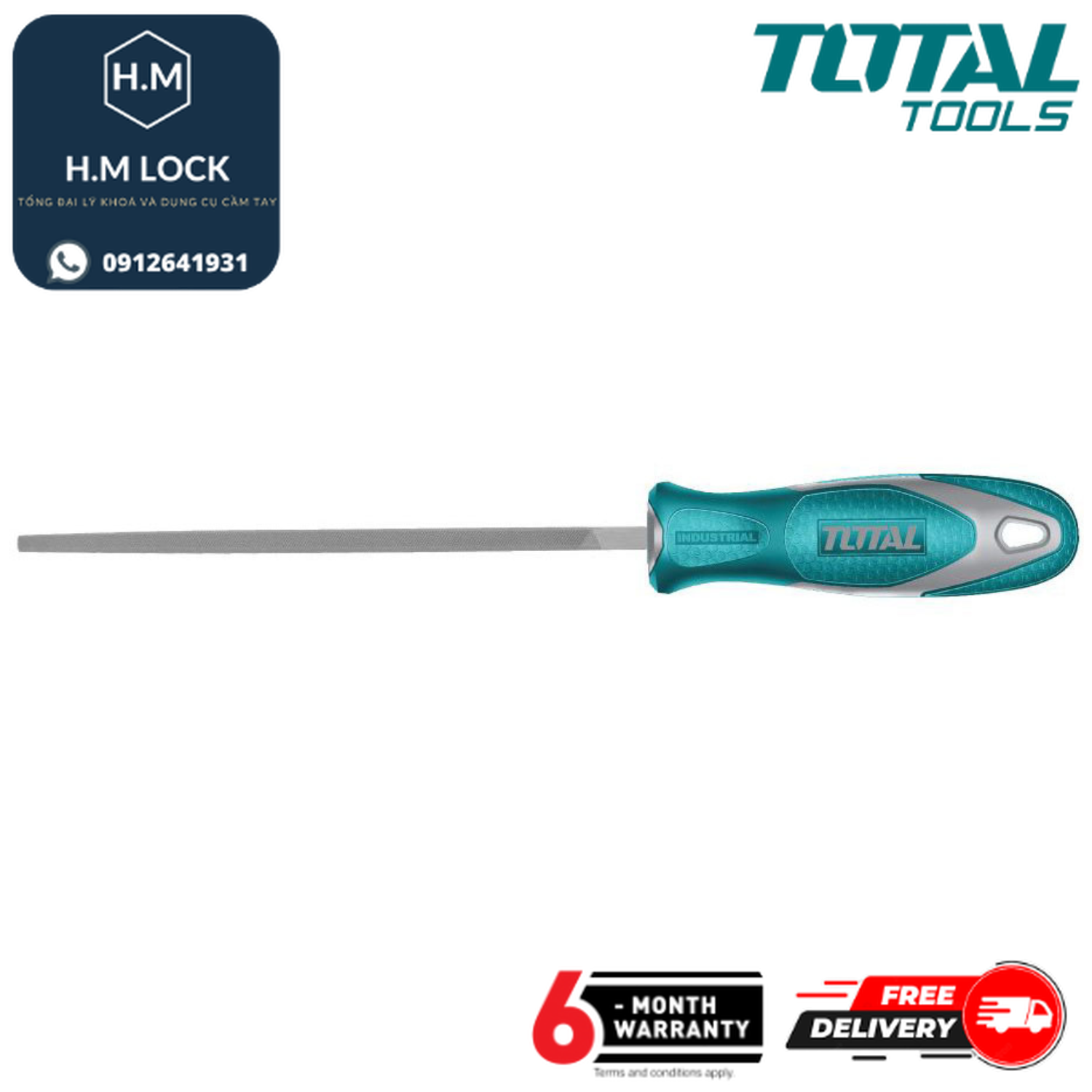 Dũa sắt hình dẹp, bán nguyệt, tròn, tam giác, vuông total - hàng chính hãng - hm lock