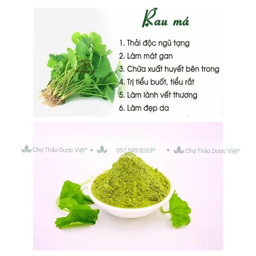 Bột rau má 500g, sấy lạnh nguyên chất, nước uống detox thanh lọc cơ thể, giảm cân, ngừa mụn, đẹp da