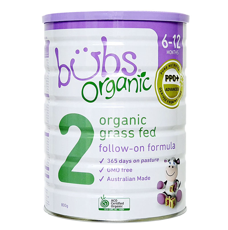 Sữa Bubs Organic số 2 800G trẻ từ 6-12 tháng