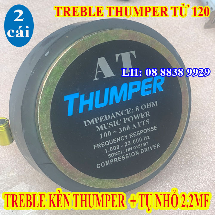 Cặp củ kèn thumper từ đơn 120 kèm tụ - giá 2 loa
