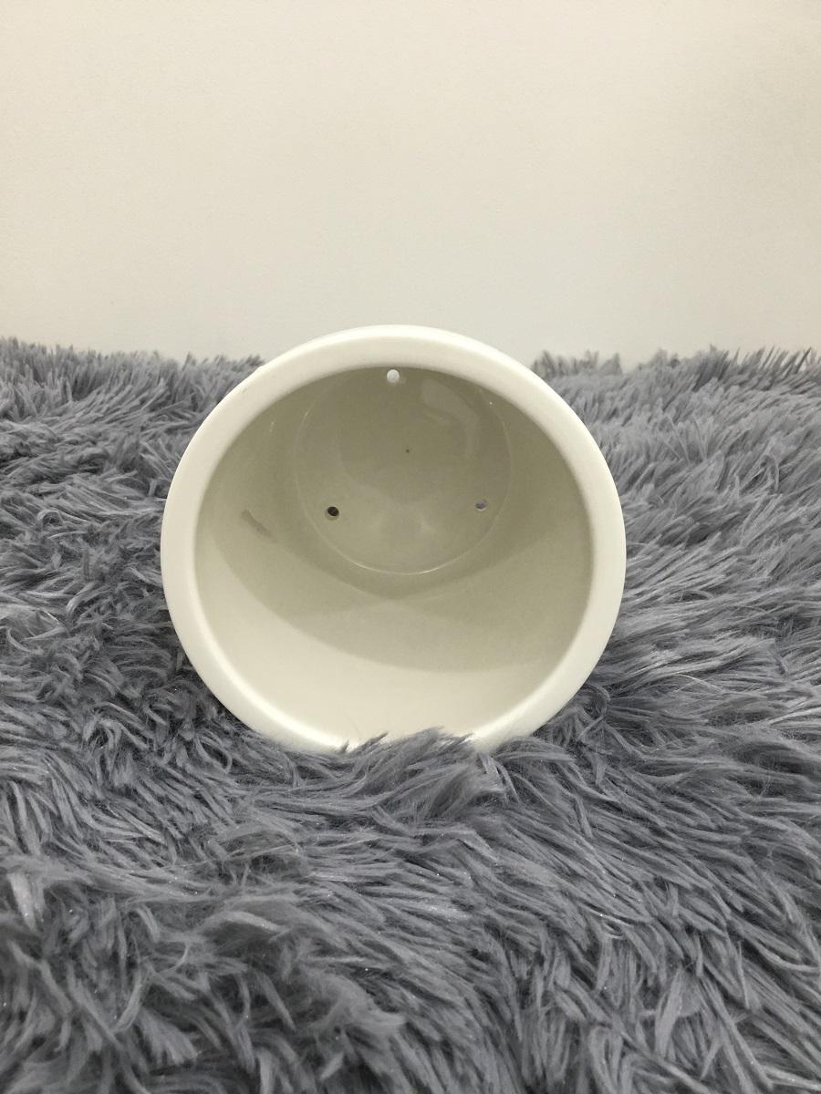 CHẬU TRẮNG CAO 12 CM - GỐM SỨ VIỆT