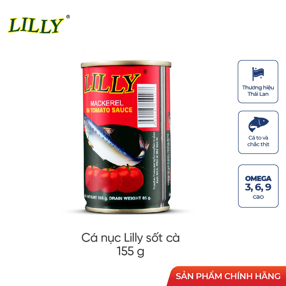 LS10 - Lốc 10 Lon Cá nục sốt cà Lilly